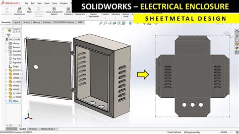 designing a sheet metal enclosure with solidworks|Solidworks Sheet metal tutorial Electrical enclosure .